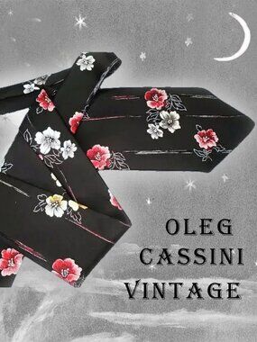 Vintage Designer Tie Oleg Cassini Groom Wedding Guest Formal Necktie
